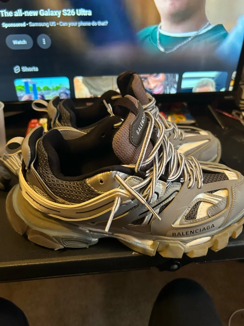 Balenciaga Track Runner Sneakers in Gray, Brown and Black - Picture 3 of 6